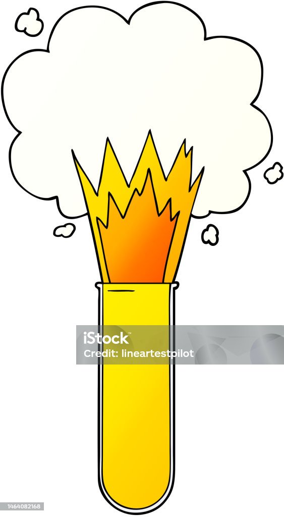 Chemicals Exploding Cartoon Exploding Chemicals In Test Tube Stock Illustration - Download ...