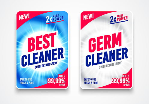 Germ Cleaner Print Label With Dynamic Headline