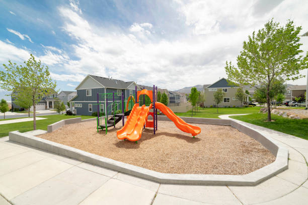 istock Entertainment park on a sunny day for kids in Utah 1464091137