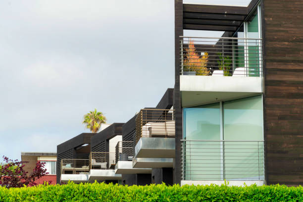 istock Beautiful modern residential houses 1464091235