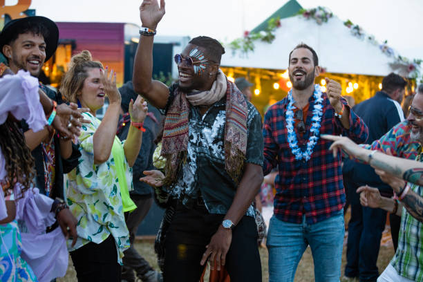 istock Dancing with Friends at Festival 1464095588