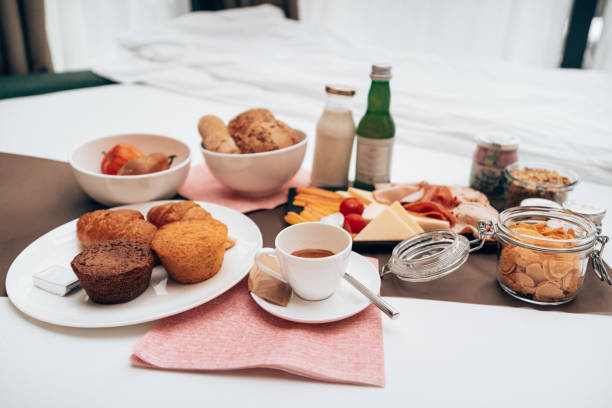 istock high angle view of sweet breakfast 1464096408