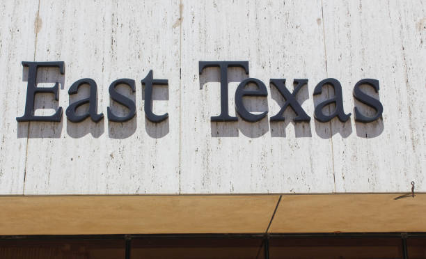 istock Vintage East Texas sign on a building 1464100547