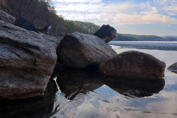 istock Stones on the lake shore 1464102764