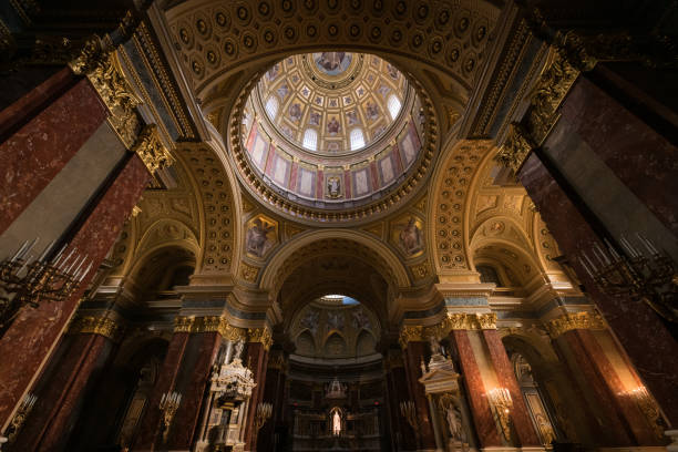 istock Dome of Saint Stephen basilica, Budapest, Hungary 1464112981