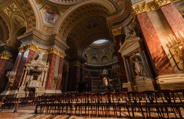 istock Dome of Saint Stephen basilica, Budapest, Hungary 1464113060
