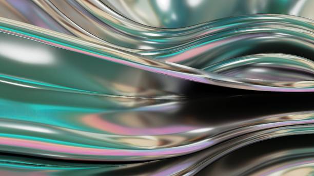 istock cyber pink beautiful airy flowing vertical Bezier metal Abstract, dramatic, modern, luxurious and exclusive 3D rendering graphic design element background material. 1464115806