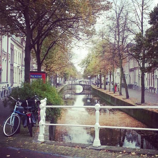 istock Beautiful canal in Delft 1464118486