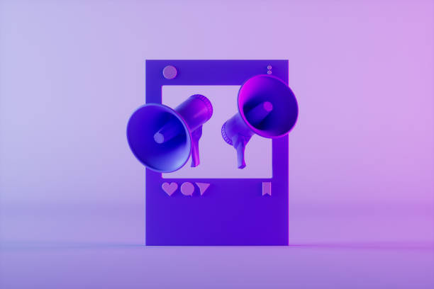 Social Media Concept with Megaphone