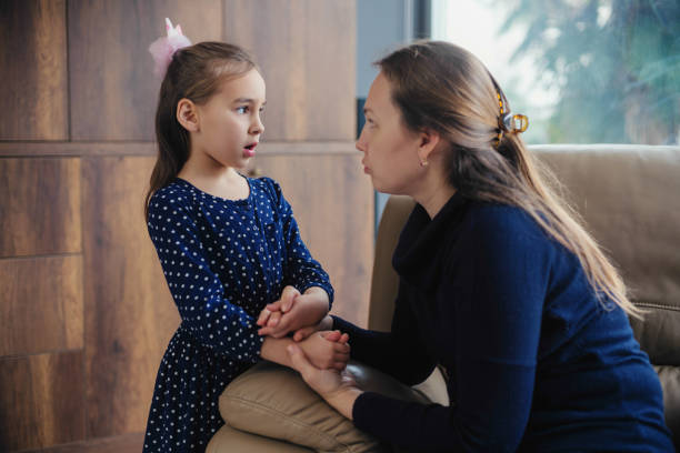 istock Mother Consoles Her Little Sad Daughter 1464118698