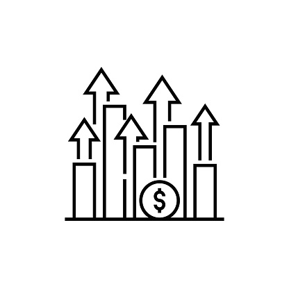 Growth and Investment Line Icon