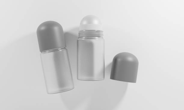 istock illustration 3d render deodorant bottle mockup design. Fake deodorant bottles. Deodorant packaging. Deodorant isolate on white background. 1464120130