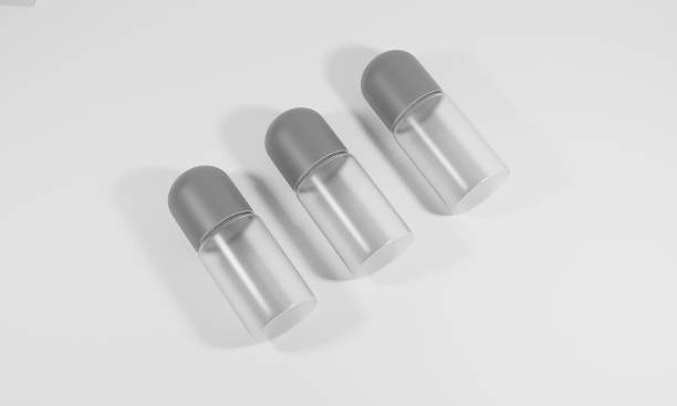 istock illustration 3d render deodorant bottle mockup design. Fake deodorant bottles. Deodorant packaging. Deodorant isolate on white background. 1464120198