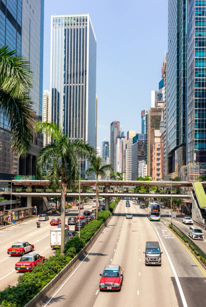 Traffic between Causeway Bay and Central Hong Kong