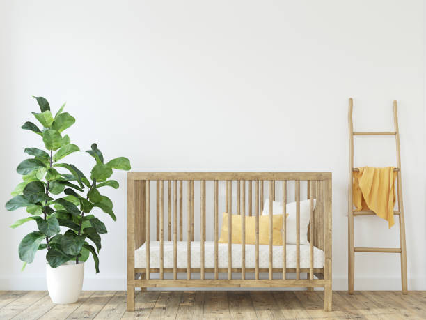 istock Nursery interior in scandinavian style. 3d render. 1464120858