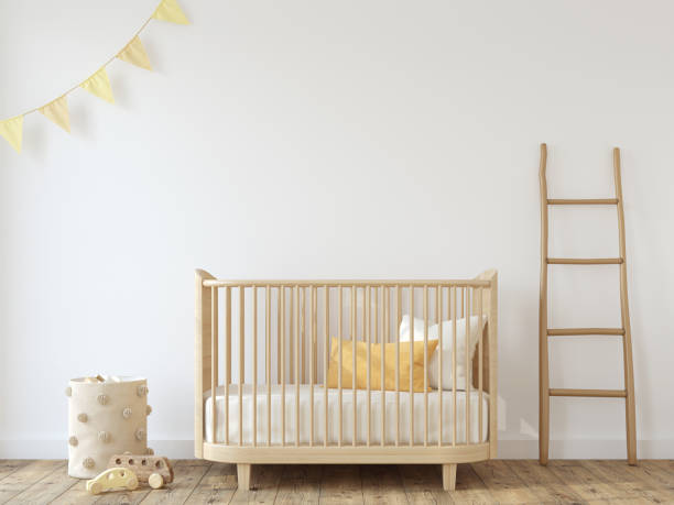 istock Nursery interior in scandinavian style. 3d render. 1464120889