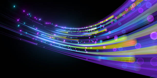 istock 3d render, abstract violet yellow neon background, unfocused curvy glowing lines and bokeh lights, colorful fantastic wallpaper 1464121577