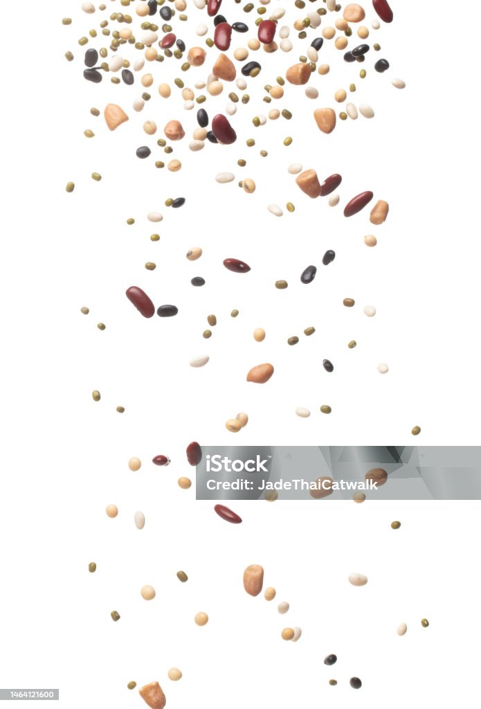 Mix Beans Fall Down Explosion Several Kind Bean Float Explode Pouring ...