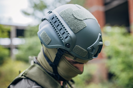 Helmet used by firefighters, this head protection serves to protect their head when working in a dangerous place, this helmet is made of fire-resistant steel