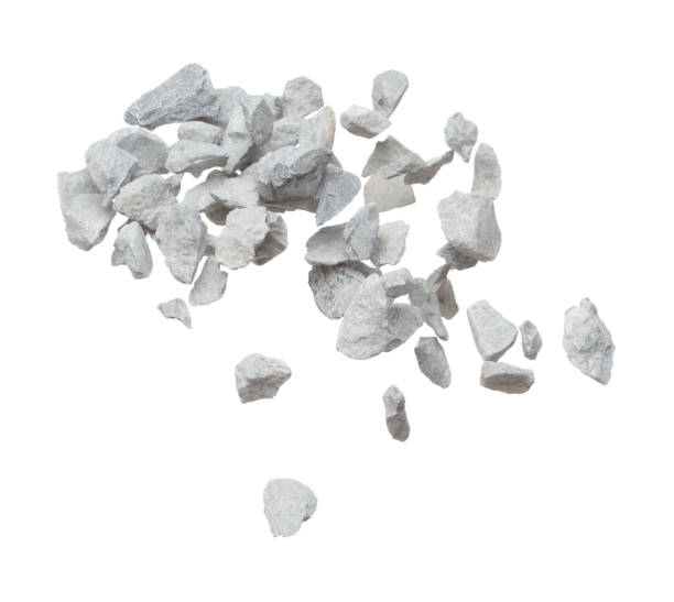 istock Rock gravel fly explosion fall, gray stone pebbles rock explode abstract cloud fly. Construction rock stone splash in air, object design. White background isolated freeze shot, selective focus blur 1464126222