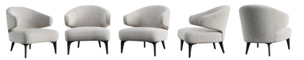 istock Armchair set isolated on white background. 3D render. 1464136982