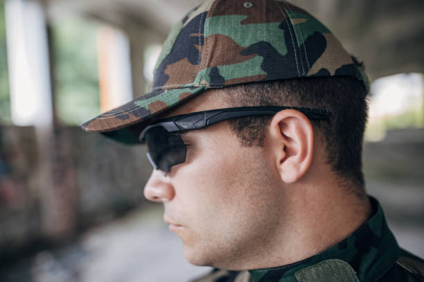istock Portrait of a military man 1464137113