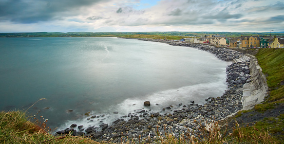 A long exposure of the bay at Lahinch, Ireland.