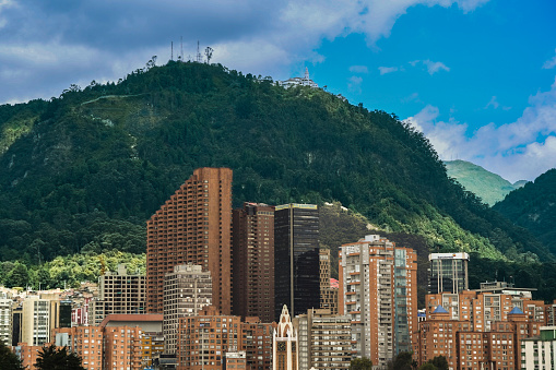 View of the city of Bogota, Colombia. Bogota is the capital of Colombia.