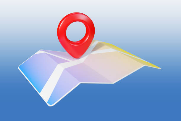 istock Map location with pin location point marker 1464153826