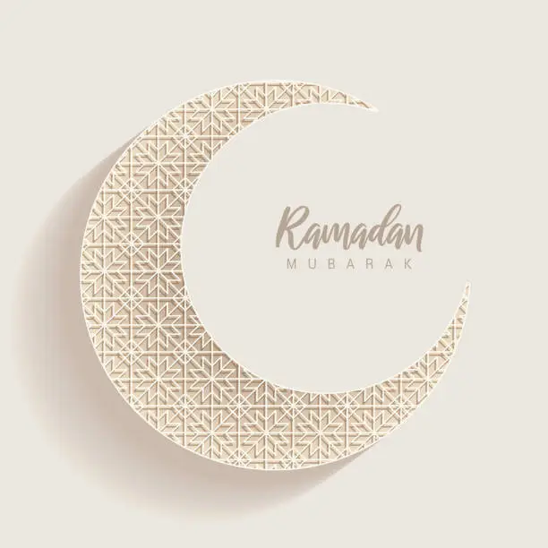 Vector illustration of Ramadan moon