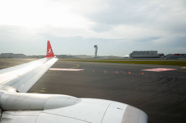 Turkish Airlines Boeing at Istanbul Airport stock photo