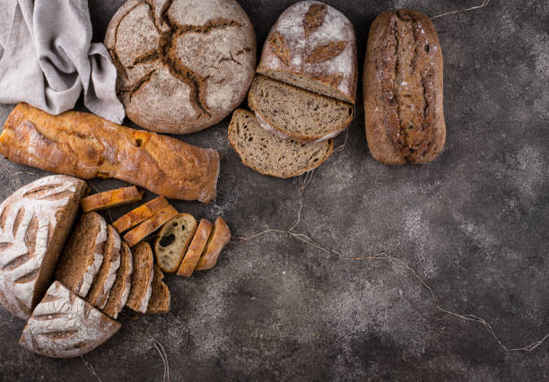 istock Fresh homemade bread with a crispy crust 1464164156