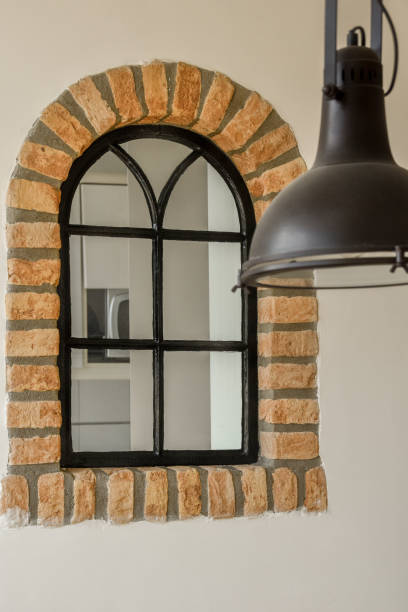 istock Spacious room with various areas and fireplace 1464167991