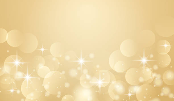 istock Background with beautiful ball bokeh. Champagne gold beautiful background. 1464168190