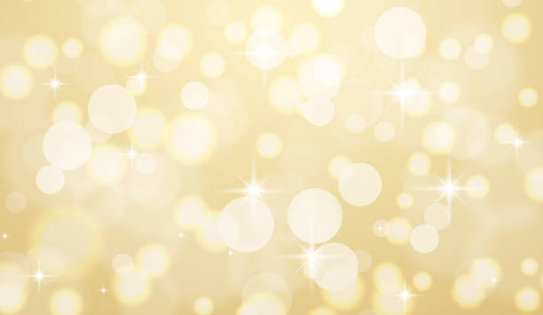 istock Background with beautiful ball bokeh. Champagne gold beautiful background. 1464168238
