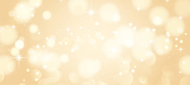 istock Background with beautiful ball bokeh. Champagne gold beautiful background. 1464168300