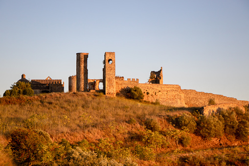 Ruins of the castle of Montemor o Novo, district of Evora, Portugal