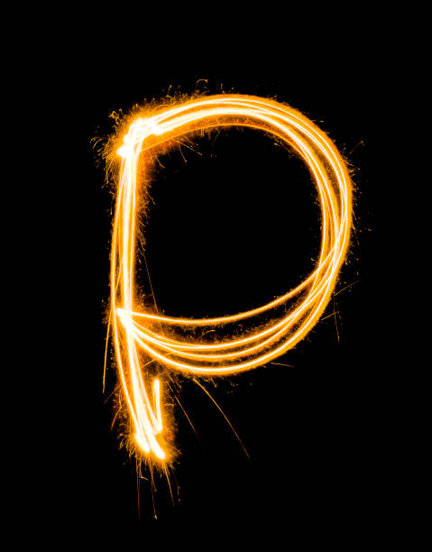istock light painting P on black background,Blur 1464176417