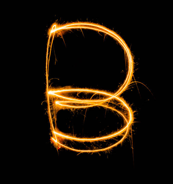 istock light painting B on black background,Blur 1464176423