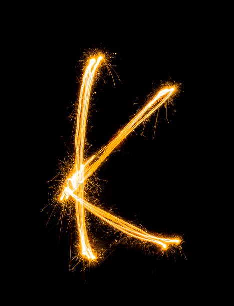 istock light painting K on black background,Blur 1464176462