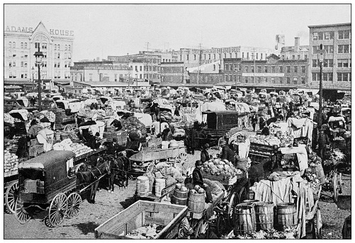 Antique Photograph of New York: Gansevoort Market