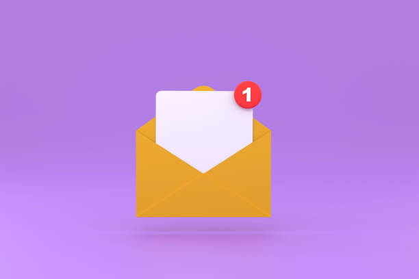 istock Mail notification one new email message in the inbox concept isolated. 1464182862