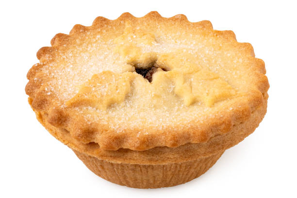 istock All butter mince pie isolated on white. 1464190696