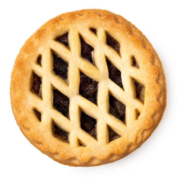 istock All butter lattice topped mince pie isolated on white from above. 1464191114
