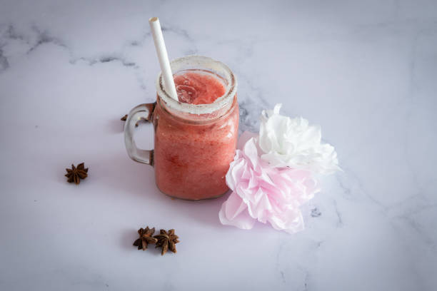 Tasted and fresh smootie on a table stock photo