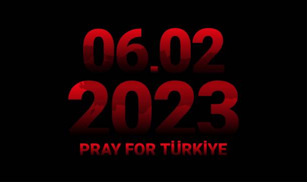 ilustraciones, imágenes clip art, dibujos animados e iconos de stock de terremoto de türkiye 6 de febrero de 2023. oren por turquía. 7,8 puntos. vector - turkey earthquake