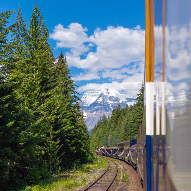 istock Rocky Mountaineer Train, Mount Robson, Canada 1464201685