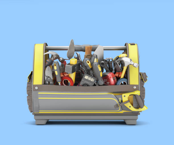 istock different tools set in tool bag concept of repair tools warehouse promotion front view 3d render on blue gradient 1464204323