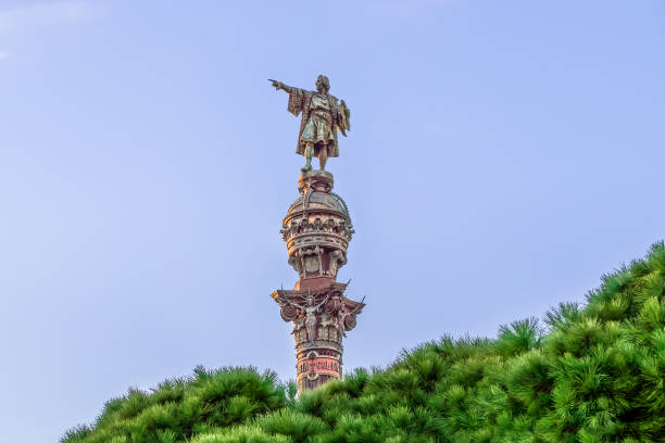 Spain Barcelona. Statue of Christopher Columbius