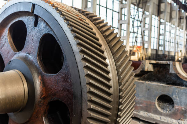 istock Old equipment, machines, tools in an abandoned mechanical factory 1464224392